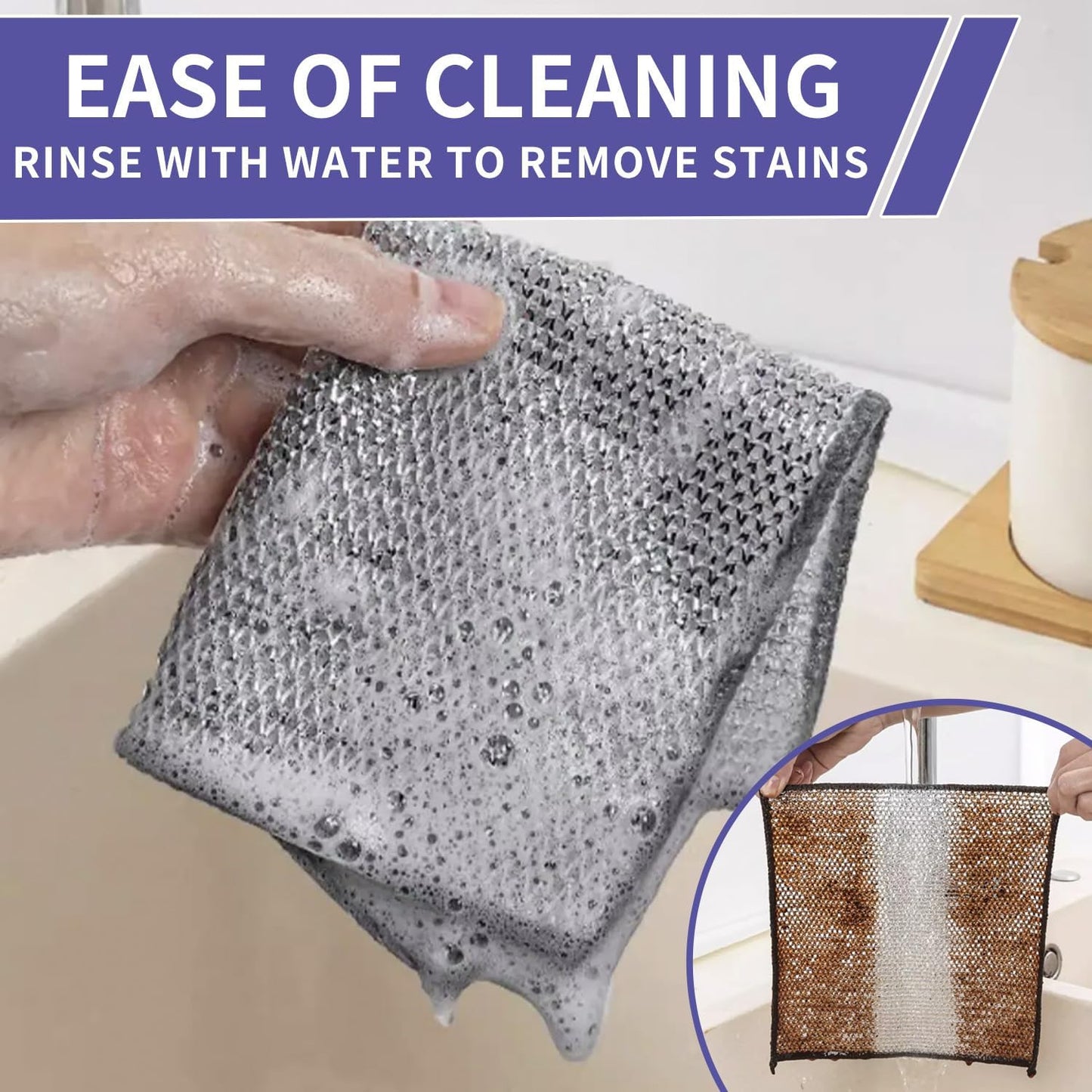 Multifunctional Non-Scratch Wire Dish Cloth (Pack Of 25)