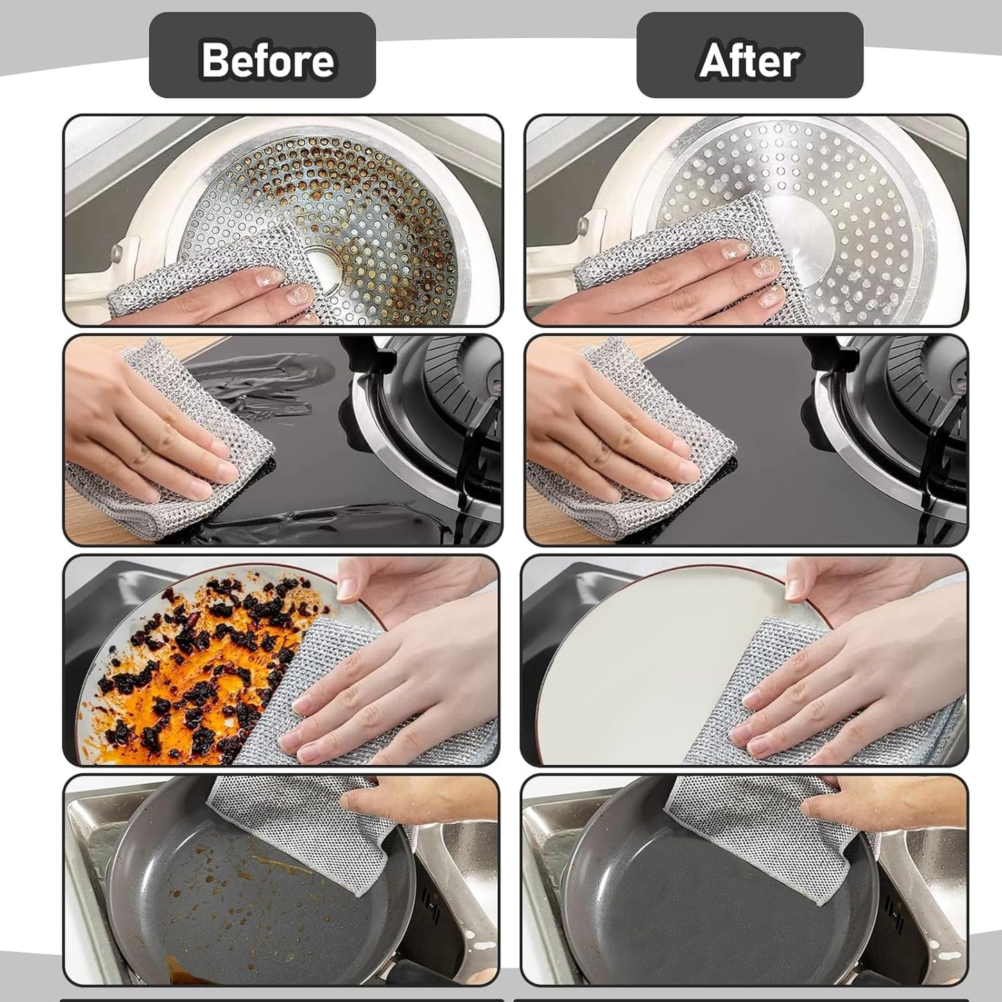 Multifunctional Non-Scratch Wire Dish Cloth (Pack Of 25)