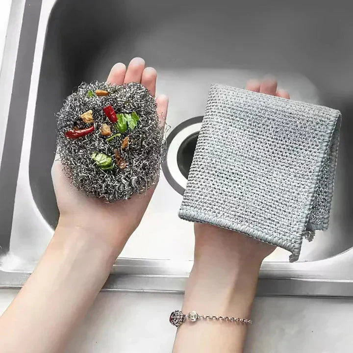 Multifunctional Non-Scratch Wire Dish Cloth (Pack Of 25)