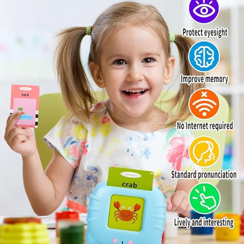 thrifty 999 Talking Baby Flash Cards – Interactive Montessori Learning Toy for Toddlers (Ages 1-4)