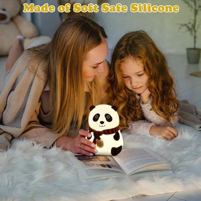 Thrifty 999 USB Rechargeable Panda Night Light – Cute Squishy Silicone Lamp for Kids, Nursery & Baby Gifts