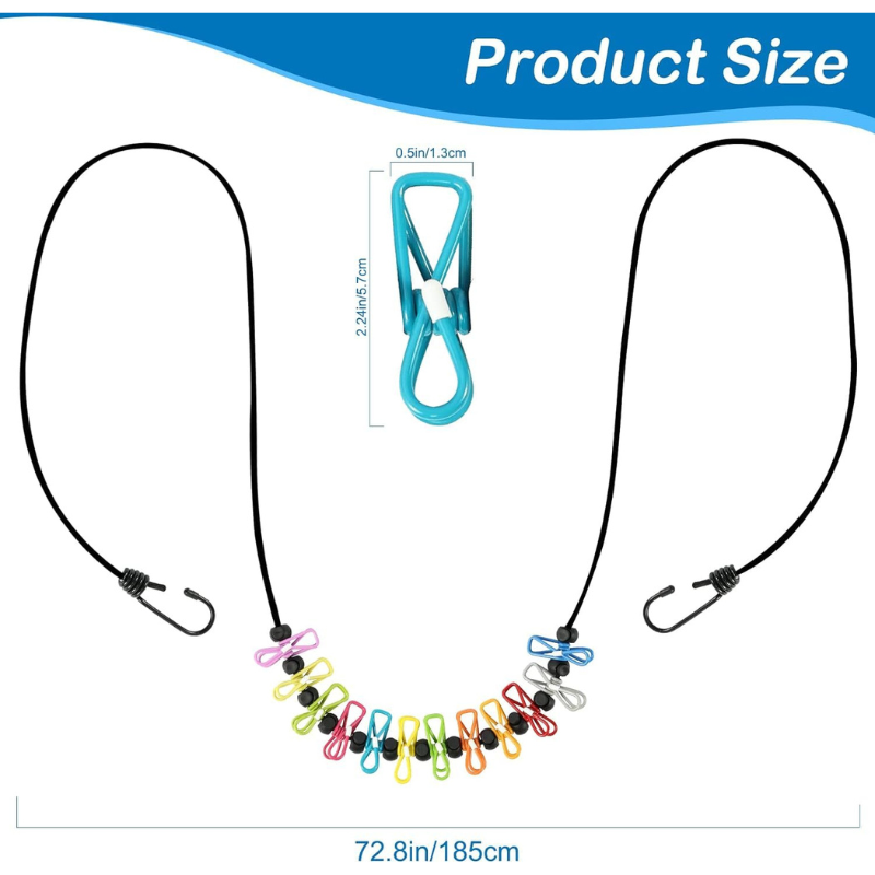 Cloth Drying Rope with Two-Sided Hooks (Heavy Quality) (Pack of 2)
