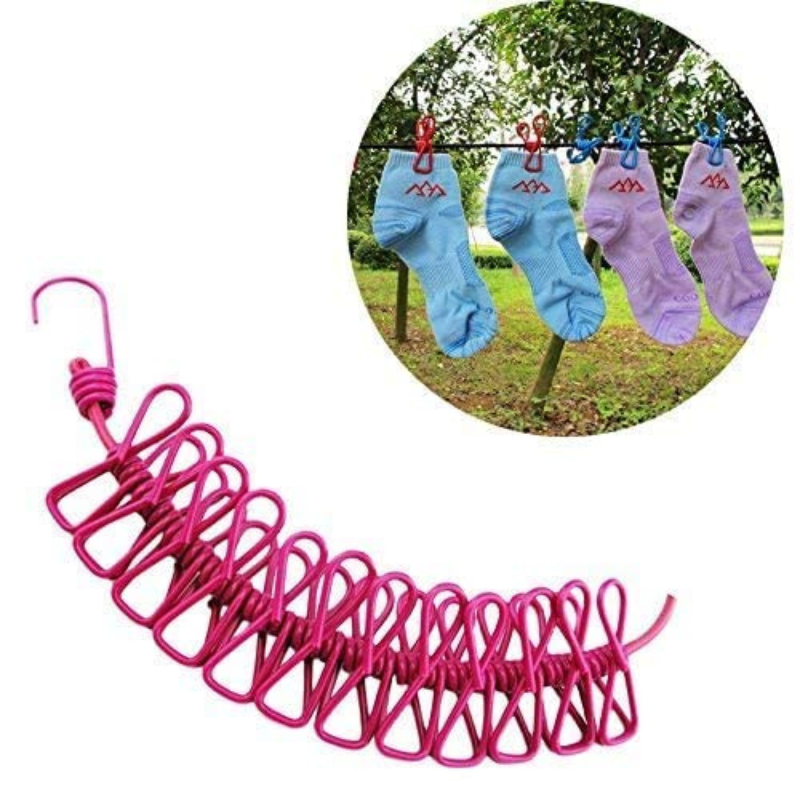 Cloth Drying Rope with Two-Sided Hooks (Heavy Quality) (Pack of 2)