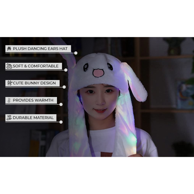 Thrifty 999 Plush Bunny LED Hat – Glows, Dances & Moves!