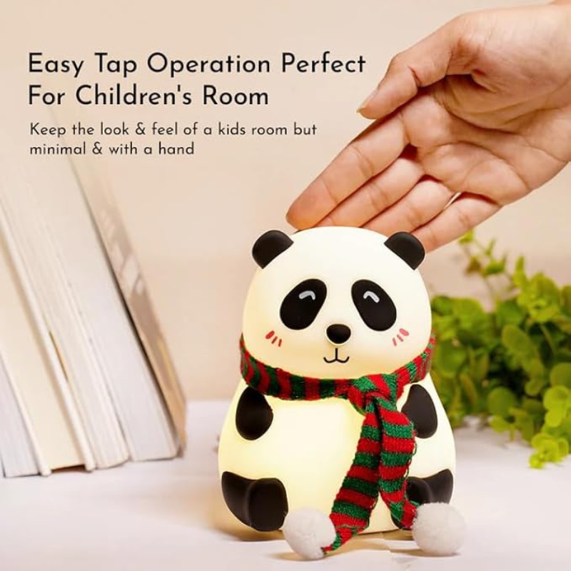 Thrifty 999 USB Rechargeable Panda Night Light – Cute Squishy Silicone Lamp for Kids, Nursery & Baby Gifts