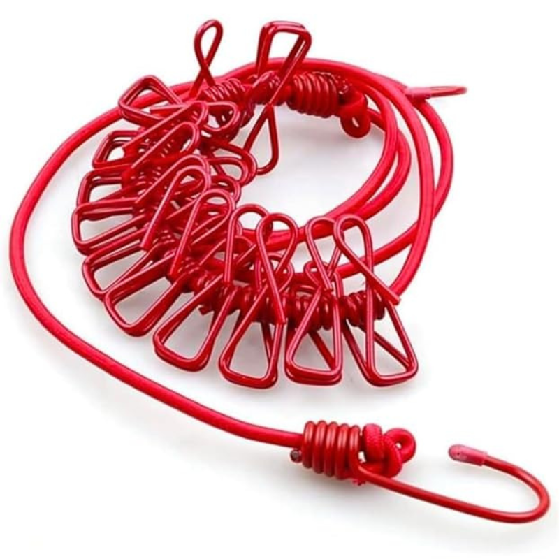 Cloth Drying Rope with Two-Sided Hooks (Heavy Quality) (Pack of 2)