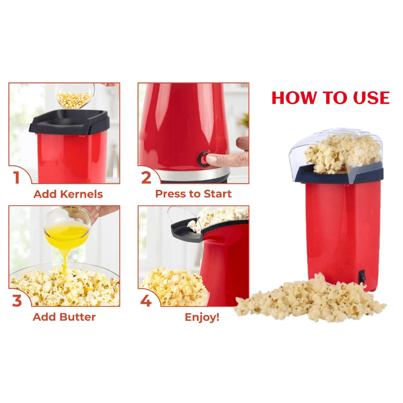 Thrifty 999 Electric Popcorn Maker – Oil-Free & Healthy Snacking - thrifty 999