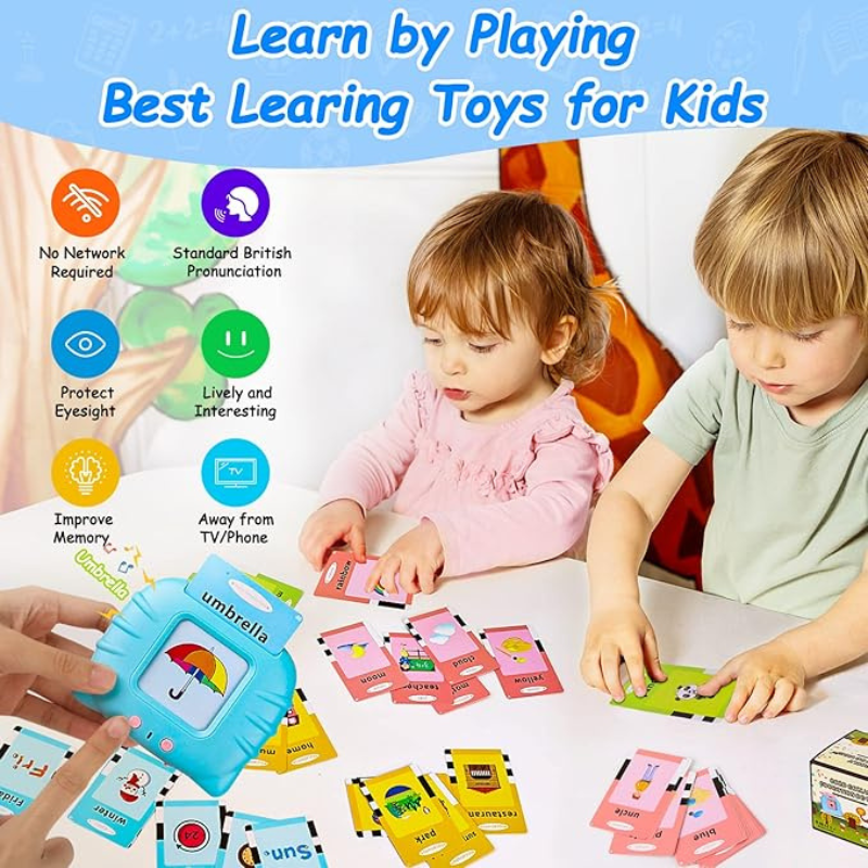 thrifty 999 Talking Baby Flash Cards – Interactive Montessori Learning Toy for Toddlers (Ages 1-4)