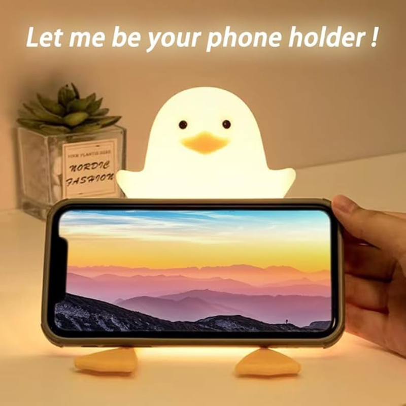 thrifty 999 SoftGlow Duck Night Light – USB Rechargeable Baby Nursery Lamp with Timer, Dimming, and Safe Silicone Build – Perfect Bedside LED Gift for Kids & Birth Celebrations