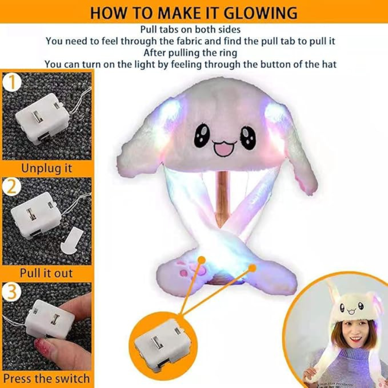 Thrifty 999 Plush Bunny LED Hat – Glows, Dances & Moves!