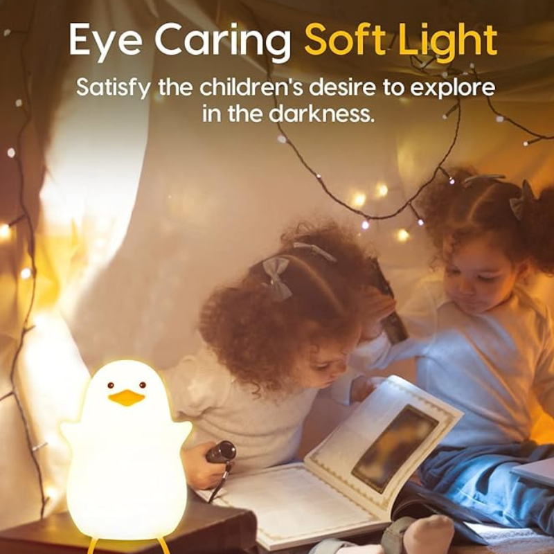 thrifty 999 SoftGlow Duck Night Light – USB Rechargeable Baby Nursery Lamp with Timer, Dimming, and Safe Silicone Build – Perfect Bedside LED Gift for Kids & Birth Celebrations