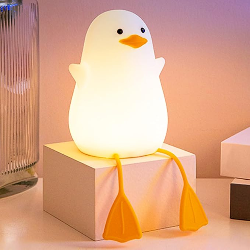 thrifty 999 SoftGlow Duck Night Light – USB Rechargeable Baby Nursery Lamp with Timer, Dimming, and Safe Silicone Build – Perfect Bedside LED Gift for Kids & Birth Celebrations