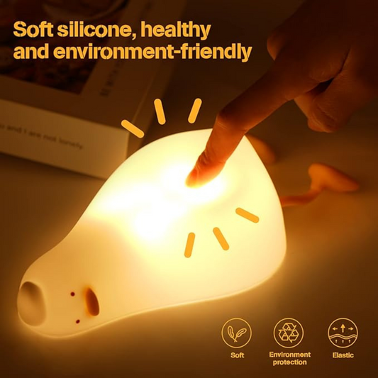 Thrifty 999 Silicone Duck Night Light with Touch & 30-Min Timer | Rechargeable Baby & Kids Room Lamp