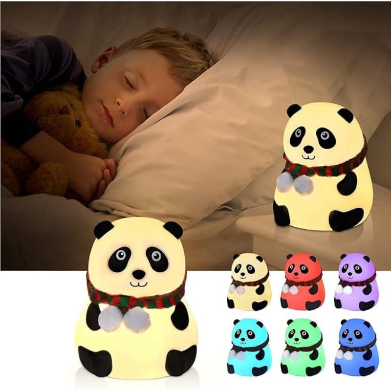 Thrifty 999 USB Rechargeable Panda Night Light – Cute Squishy Silicone Lamp for Kids, Nursery & Baby Gifts