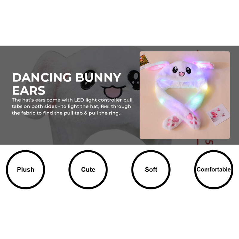 Thrifty 999 Plush Bunny LED Hat – Glows, Dances & Moves!