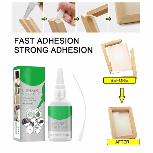 Universal Super Glue (Pack of 2) – High-strength, waterproof, quick-dry adhesive for plastic, wood, metal, glass & shoes