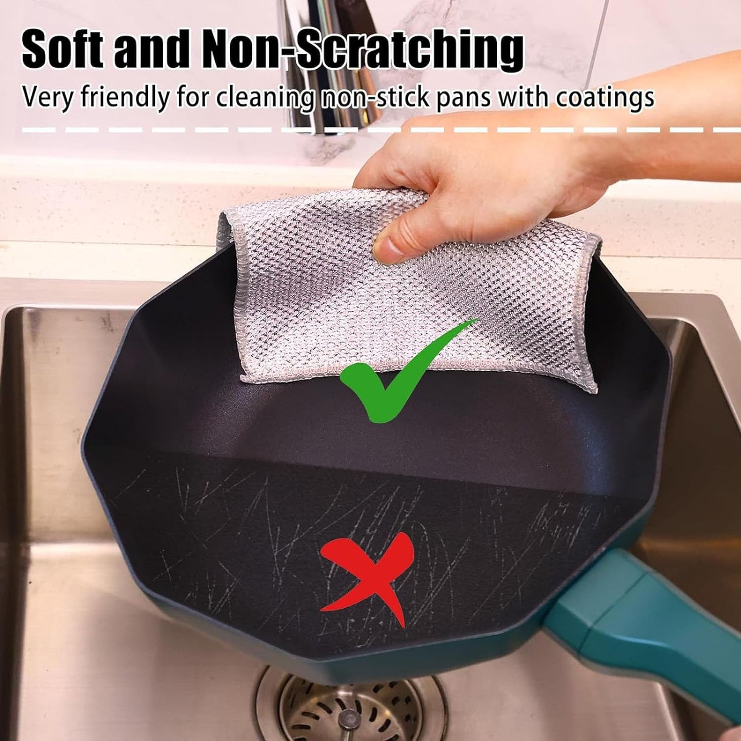 Multifunctional Non-Scratch Wire Dish Cloth (Pack Of 25)